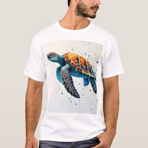Calm Waters: Vier Zee schildpadden met de oceaan T-shirt