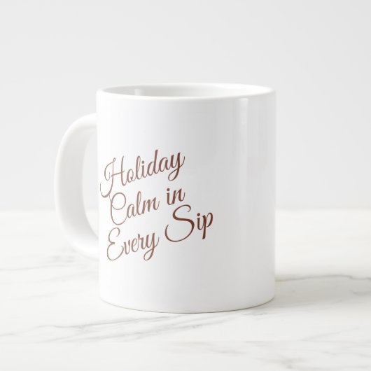 Calm Winter Mug – Cozy Minimal Design Grote Koffiekop (Links)