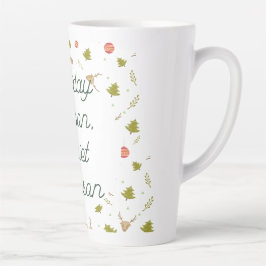 Calm Winter Mug – Cozy Minimal Design Latte Mok (Rechts)