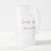 Calm Winter Mug – Cozy Minimal Design Matglas Bierpul (Voorkant rechts)