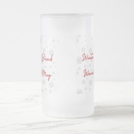 Calm Winter Mug – Cozy Minimal Design Matglas Bierpul (Center)