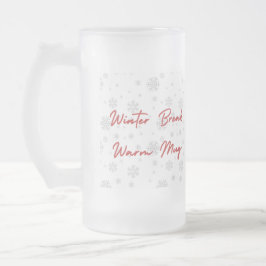 Calm Winter Mug – Cozy Minimal Design Matglas Bierpul