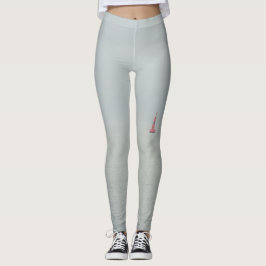 Calm winter zee en rode vuurtoren leggings