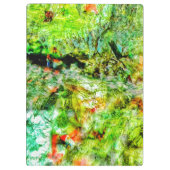 Calm yellow abstract clipboard,sunshiny abstract klembord (Achterkant)