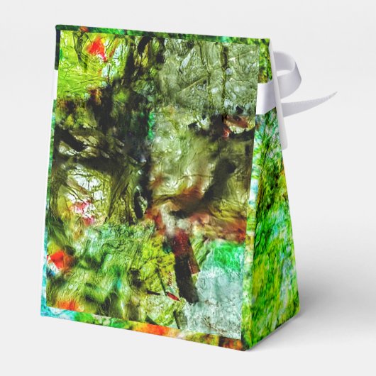 Calm yellow abstract Favor Box,Smooth textured art Bedankdoosjes (Achterkant)