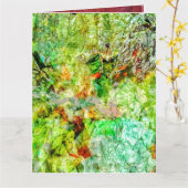 Calm yellow abstract Folded Greeting Card,Dazzling Kaart (Gele Bloem)