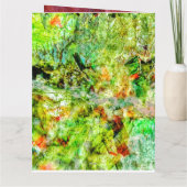 Calm yellow abstract Folded Greeting Card,Dazzling Kaart (Achterkant)