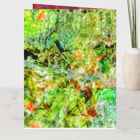 Calm yellow abstract Folded Greeting Card,Dazzling Kaart (Achterkant)