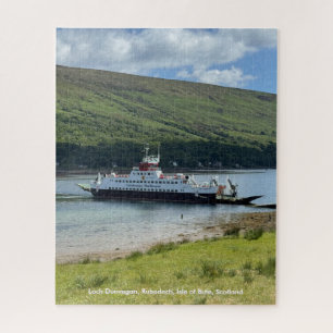Calmac Ferry bij Rubodach, Isle of Bute, Schotland Legpuzzel
