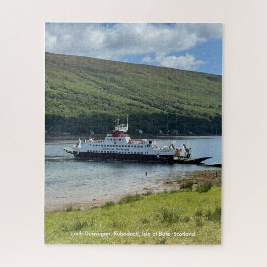 Calmac Ferry bij Rubodach, Isle of Bute, Schotland Legpuzzel (Verticaal)