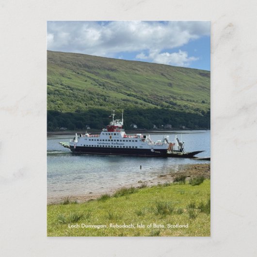 Calmac-veerboot bij Rubodach, eiland Bute, Schotla Briefkaart (Voorkant)