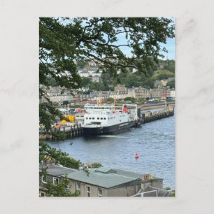 Calmac-veerboot in Rothesay, Isle of Bute, Schotla Feestdagenkaart
