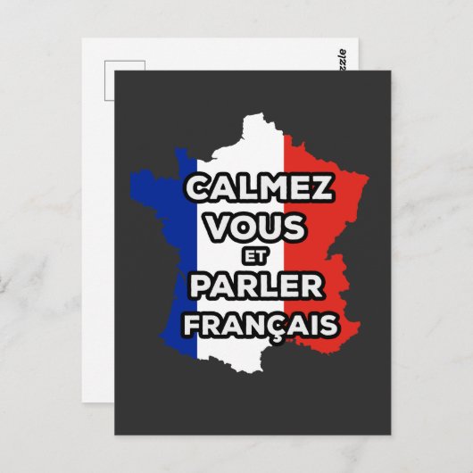 Calmez Vous et parler en Français Briefkaart (Voorkant / Achterkant)