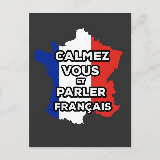 Calmez Vous et parler en Français Briefkaart (Voorkant)