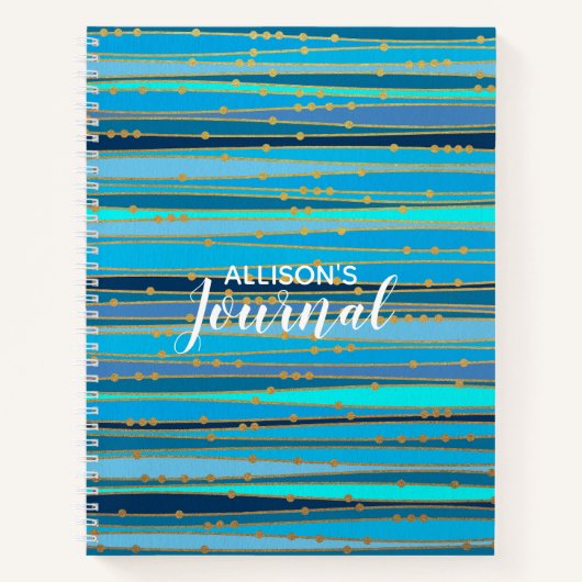 Calming Blue Zen | Gepersonaliseerde spiraal Notitieboek (Voorkant)