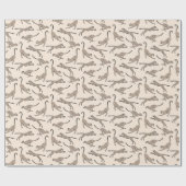 Calming cheetah leopard neutral warm beige cream cadeaupapier (Vlak)