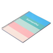 Calming Color Block Striped Custom Notebook Notitieboek (Linkerzijde)