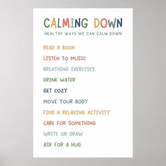 Calming Corner Classroom Poster (Voorkant)