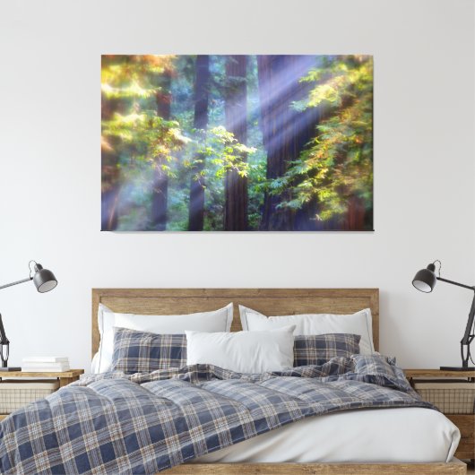 Calming Foggy Forest of Fall Canvas Afdruk (Insitu (Slaapkamer))