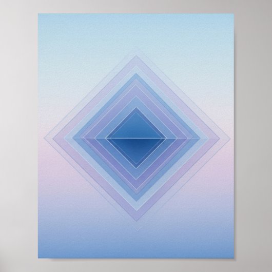 Calming Gradient Diamond - Geometrische Abstracte Poster (Voorkant)