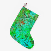 Calming green abstract christmas stocking,Smooth Kleine Kerstsok (Voorkant (Hangend))