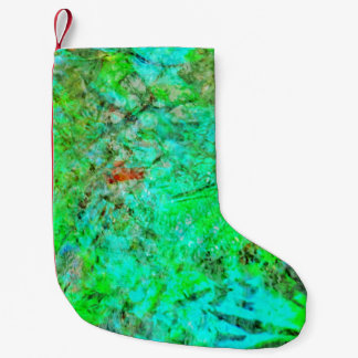 Calming green abstract christmas stocking,Smooth Kleine Kerstsok
