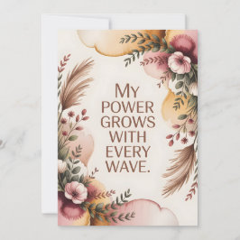 Calming Labor Wave Affirmation Art Feestdagenkaart