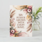 Calming Labor Wave Affirmation Art Feestdagenkaart (Staand voorkant)