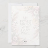 Calming Labor Wave Affirmation Art Feestdagenkaart (Achterkant)