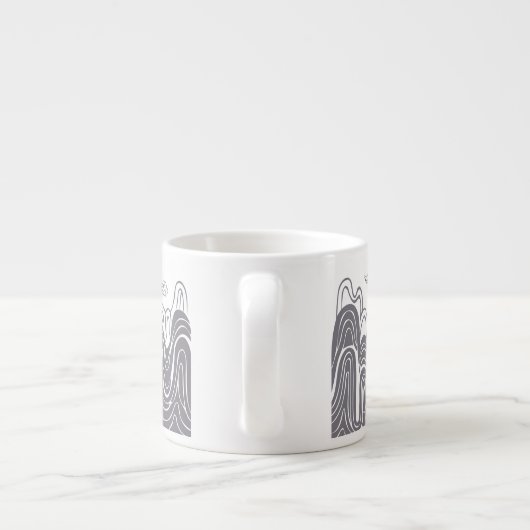 Calming Mountain Uitzicht Espresso Cup Espresso Kop (Achterkant)