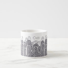Calming Mountain Uitzicht Espresso Cup Espresso Kop