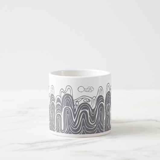 Calming Mountain Uitzicht Espresso Cup Espresso Kop (Voorkant)