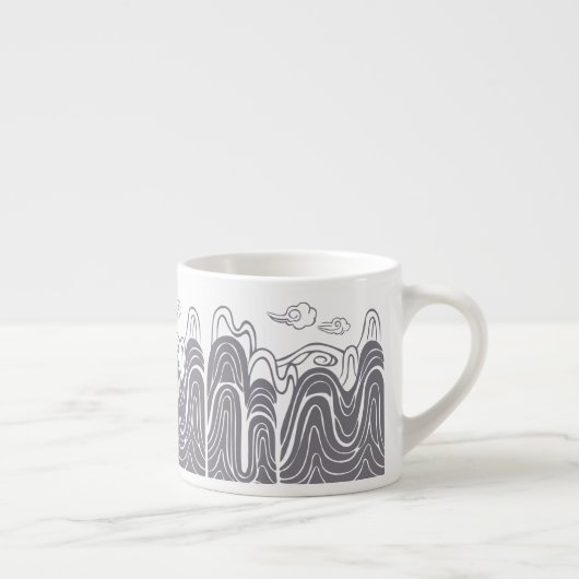 Calming Mountain Uitzicht Espresso Cup Espresso Kop (Rechts)