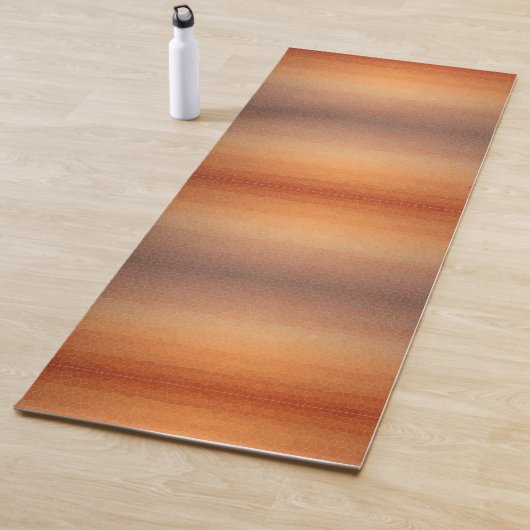 Calming Ombre Gradient Oranje Sunset Mosaic Kijk Yogamat (In situ)