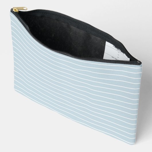 Calming Pastel Blue Ocean Waves Geometric Linear A Etui (Open)