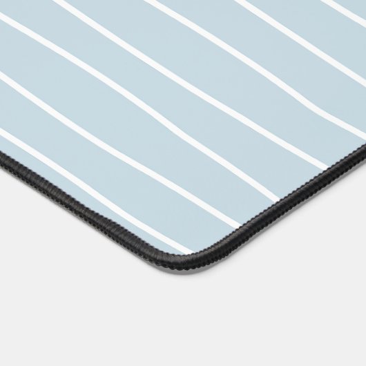 Calming Pastel Blue Ocean Waves Geometric Linear Bureaumat (Hoek)