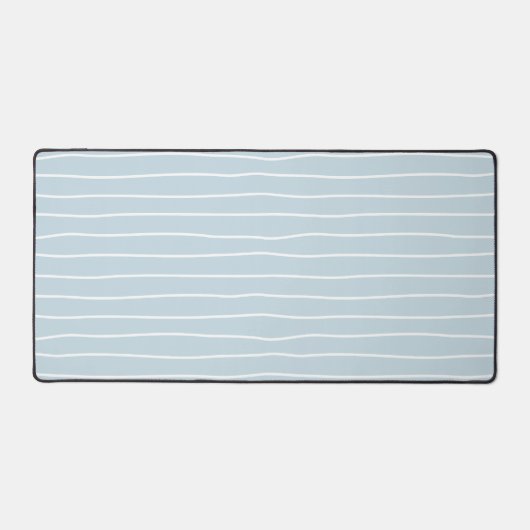 Calming Pastel Blue Ocean Waves Geometric Linear Bureaumat (Voorkant)