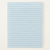 Calming Pastel Blue Ocean Waves Geometric Linear Planner (Achterkant)