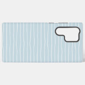 Calming Pastel Blue Ocean Waves Geometric Linear Samsung Galaxy Hoesje (Achterkant horizontaal)
