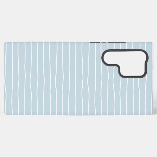 Calming Pastel Blue Ocean Waves Geometric Linear Samsung Galaxy Hoesje (Achterkant horizontaal)