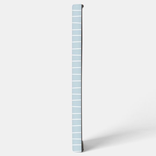 Calming Pastel Blue Ocean Waves Geometric Linear Samsung Galaxy Hoesje (Linkerkant)