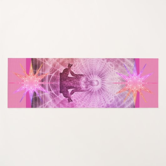 Calming Pink Namaste Zen Yogamat (Voorkant (horizontaal))
