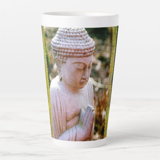 Calming Praying Buddha Coffee Mok (Voorkant)