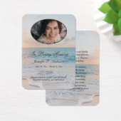 Calming Seashore Memorial Photo Cards Visitekaartje (Bureau)