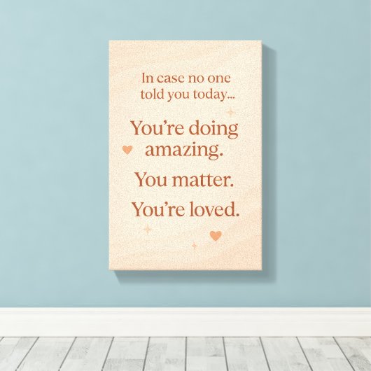 Calming Self Motivater - Heartwarming Canvas Print (Insitu (Houten vloer))
