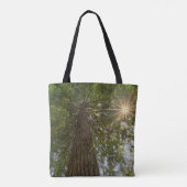 Calming Sequoia met Sunburst Natuur Grote foto Tote Bag (Achterkant)