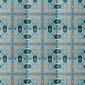 Calming Soft Blue en Indigo geometrisch patroon Tegeltje