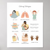 Calming Technieken vinden emoties Classroom Art Poster (Voorkant)