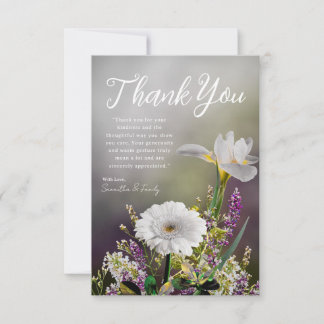 Calming Vintage Floral Thank You Card Bedankkaart