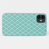 Calming & vreedzaam patroon: Mint, White Quatrefoi Case-Mate iPhone Case (Achterkant (horizontaal))
